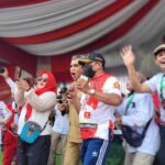 Ketua MPR dan partai Gerindra mengadakan funbike dan senam di kota Tangerang