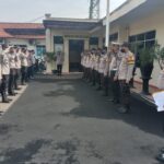 Kanit Provost Pantau Serah Terima Tugas Jaga Polsek Pasar Kemis Polresta Tangerang Yang di Pimpin Pawas