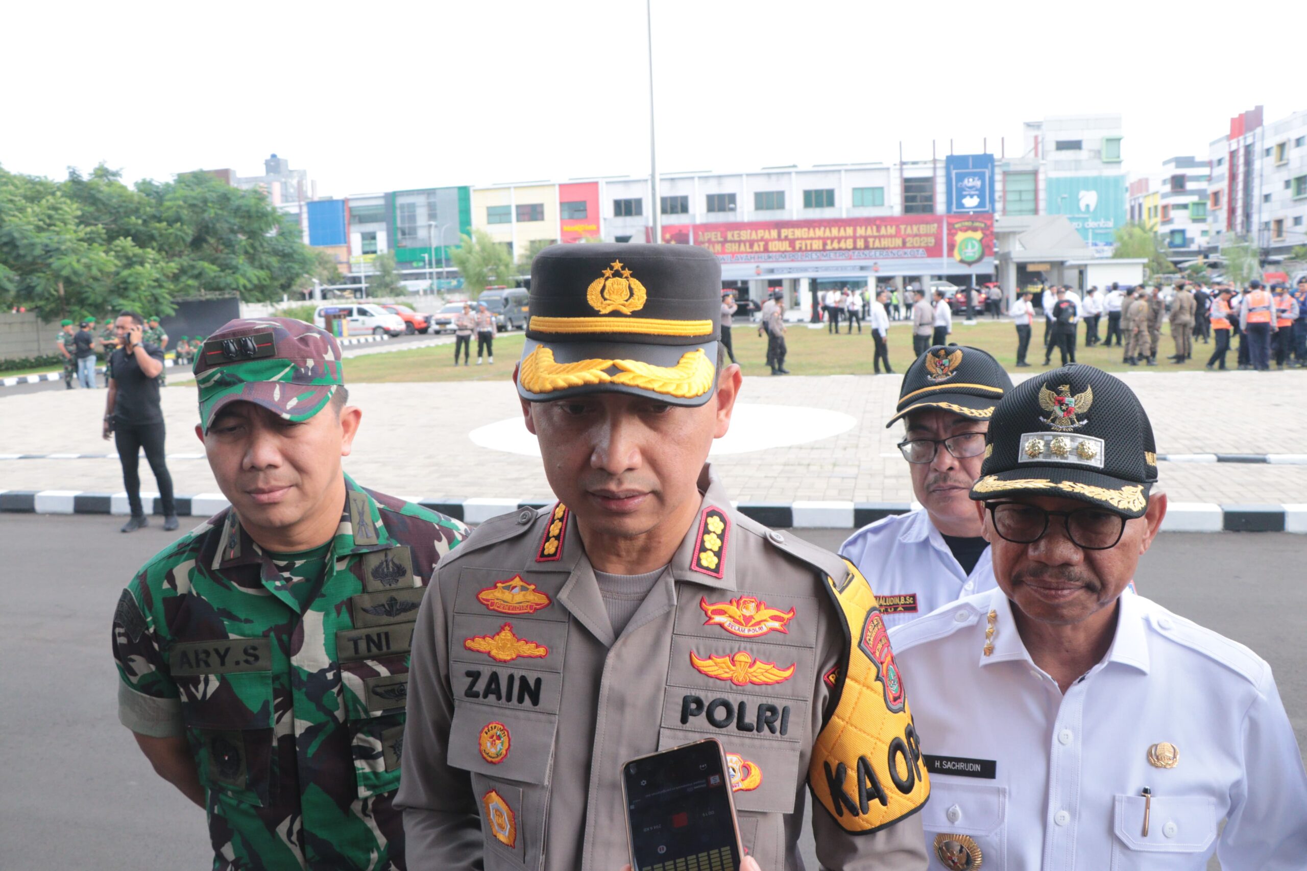 Polres Metro Tangerang Terjunkan 518 Personel Pasukan Gabungan Amankan Malam Takbir Dan Shalat Ied 1446 H